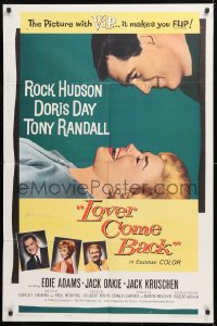 2j558 LOVER COME BACK 1sh 1961 Rock Hudson, Doris Day, Tony Randall, Edie Adams
