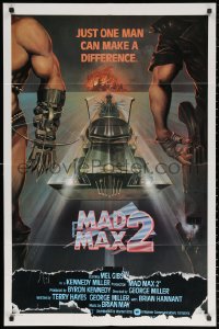 2j567 MAD MAX 2: THE ROAD WARRIOR int'l 1sh 1982 Mel Gibson returns as Mad Max, art by Obrero!