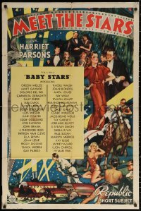 2j588 MEET THE STARS 1sh 1941 Vol.1 No. 2 Baby Stars, montage art, Orson Welles, ultra-rare!