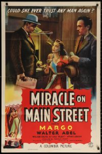 2j604 MIRACLE ON MAIN STREET 1sh 1939 William Collier, could sexy Margo ever trust a man again?