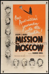 2j611 MISSION TO MOSCOW 1sh 1943 Walter Huston, one American's journey into the truth!