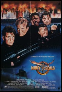 2j648 NAVY SEALS int'l 1sh 1990 Charlie Sheen & Michael Beihn are America's top secret weapon!