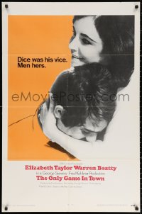 2j686 ONLY GAME IN TOWN int'l 1sh 1969 Elizabeth Taylor & Warren Beatty are in love in Las Vegas!