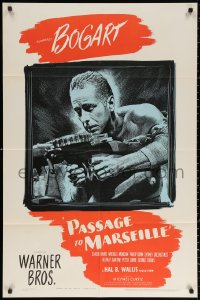 2j697 PASSAGE TO MARSEILLE 1sh 1944 Humphrey Bogart escapes Devil's Island to fight Nazis!