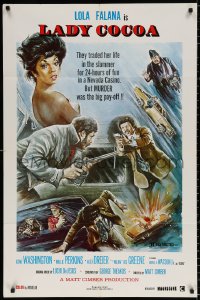 2j723 POP GOES THE WEASEL 1sh 1975 Lola Falana is Lady Cocoa, cool completely different action art!