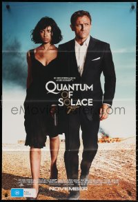 2j732 QUANTUM OF SOLACE int'l advance DS 1sh 2008 Daniel Craig as James Bond, sexy Olga Kurylenko!