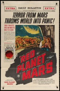 2j745 RED PLANET MARS 1sh 1952 threat from outer space may mean the end of the Earth, newspaper art