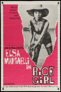 2j754 RICE GIRL 1sh 1963 La Risaia, Folco Lulli, sexy fieldworker Elsa Martinelli!