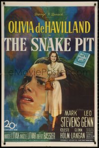 2j814 SNAKE PIT 1sh 1950 many different images of mental patient Olivia De Havilland!