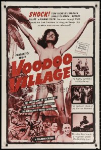 2j824 SORCERERS' VILLAGE 1sh R1960s different image of topless native woman, Voodoo Village!