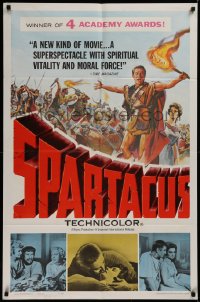 2j829 SPARTACUS awards 1sh 1961 classic Stanley Kubrick & Kirk Douglas epic!