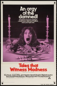 2j875 TALES THAT WITNESS MADNESS int'l 1sh 1973 wacky screaming head on food platter horror image!