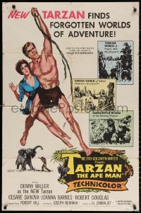 2j884 TARZAN THE APE MAN 1sh 1959 Edgar Rice Burroughs, Denny Miller & sexy Joanna Barnes!