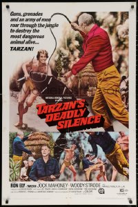 2j886 TARZAN'S DEADLY SILENCE 1sh 1970 Jock Mahoney hunts Ron Ely, the most dangerous animal alive