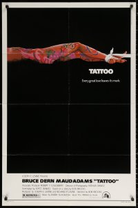 2j889 TATTOO 1sh 1981 Bruce Dern, every great love leaves its mark, sexy body art & bondage image!