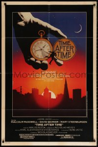 2j922 TIME AFTER TIME int'l 1sh 1979 Malcolm McDowell as H.G. Wells, David Warner as Jack the Ripper!