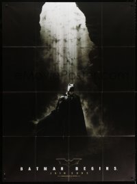 2k450 BATMAN BEGINS teaser French 1p 2005 great image of the Christian Bale in the batcave!