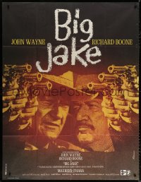 2k458 BIG JAKE French 1p 1971 different Ferracci art of John Wayne & Richard Boone with pistols!