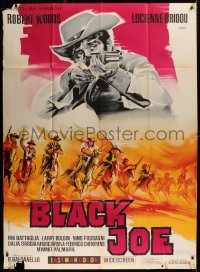 2k464 BLACK JACK French 1p 1970 different Belinsky spaghetti western art of Woods as Black Joe!