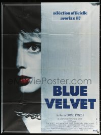 2k473 BLUE VELVET French 1p 1987 directed by David Lynch, Isabella Rossellini behind chained door!