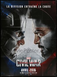 2k497 CAPTAIN AMERICA: CIVIL WAR teaser French 1p 2016 Marvel Comics, Chris Evans, Robert Downey Jr!