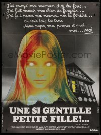 2k501 CATHY'S CURSE French 1p 1977 creepy horror image of girl with glowing eyes by Landi!