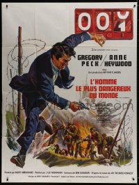 2k503 CHAIRMAN French 1p 1969 U.S.-British-Russian Intelligence can't keep Gregory Peck alive!