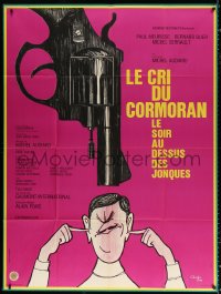 2k522 CRY OF THE CORMORAN style B French 1p 1971 great Charles Rau art of giant gun pointed at man!