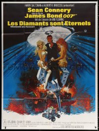2k538 DIAMONDS ARE FOREVER French 1p R1980s McGinnis art of Sean Connery as James Bond & sexy girls!