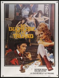 2k553 DUCHESS & THE DIRTWATER FOX French 1p 1976 sexy Goldie Hawn & Segal + poker hand, different!