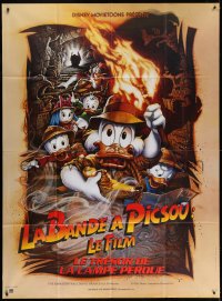 2k554 DUCKTALES: THE MOVIE French 1p 1991 Walt Disney, Scrooge McDuck, cool adventure art by Drew!