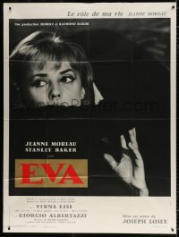 2k565 EVA style B French 1p 1962 directed by Joseph Losey, close up of Jeanne Moreau in shadows!