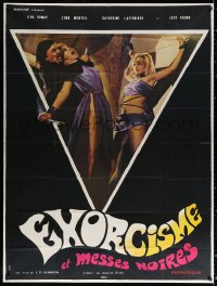 2k569 EXORCISM & BLACK MASSES French 1p 1974 Jess Franco, wild image of sexy bound girls & killer!
