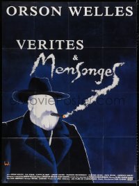2k571 F FOR FAKE French 1p R1980s Orson Welles' Verites et mensonges, great different W. art!