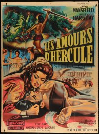 2k648 HERCULES & THE HYDRA French 1p 1960 Mascii art of Jayne Mansfield & Hargitay fighting dragon!