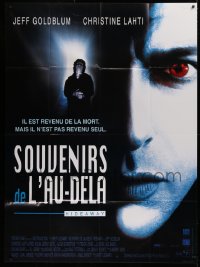 2k651 HIDEAWAY French 1p 1995 from Dean Koontz novel, creepy c/u of Jeff Goldblum with red eyes!