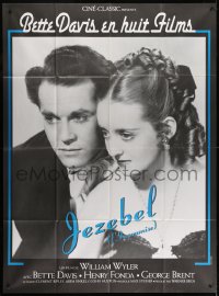 2k683 JEZEBEL French 1p R1990s c/u of Bette Davis & Henry Fonda, directed by William Wyler!