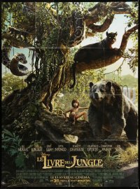2k688 JUNGLE BOOK advance French 1p 2016 great image of Mowgli with Shere Khan, Baloo, and Kaa!
