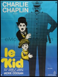 2k690 KID French 1p R1970s different Leo Kouper artwork of Charlie Chaplin & Jackie Coogan!