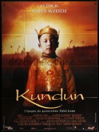 2k697 KUNDUN French 1p 1997 Martin Scorsese, great image of the 14th Dalai Lama of Tibet!