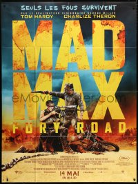 2k749 MAD MAX: FURY ROAD advance French 1p 2015 great image of Tom Hardy & Charlize Theron!