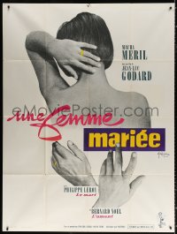 2k759 MARRIED WOMAN French 1p 1965 Jean-Luc Godard's Une femme mariee, controversial sex triangle!