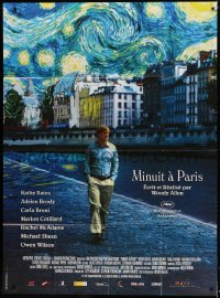 2k763 MIDNIGHT IN PARIS French 1p 2011 cool image of Owen Wilson under Van Gogh's Starry Night!