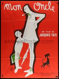 2k769 MON ONCLE French 1p R1970s wonderful Pierre Etaix art of Jacques Tati as My Uncle, Mr. Hulot!