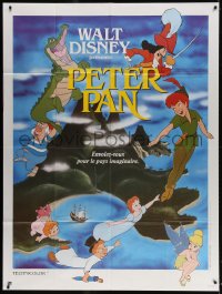 2k805 PETER PAN French 1p R1980s Walt Disney animated cartoon fantasy classic, great different art!