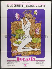 2k806 PETULIA French 1p 1968 different Jean Fourastie art of naked Julie Christie with flowers!