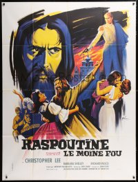 2k834 RASPUTIN THE MAD MONK French 1p 1966 best different art of Christopher Lee by Boris Grinsson!