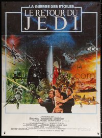 2k842 RETURN OF THE JEDI French 1p 1983 George Lucas classic, different montage art by Michel Jouin