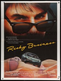 2k847 RISKY BUSINESS French 1p 1984 art of Tom Cruise + Porsche driving on near-naked women!