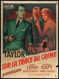 2k850 ROGUE COP French 1p 1955 Soubie art of Robert Taylor, Anne Francis & George Raft, ultra rare!